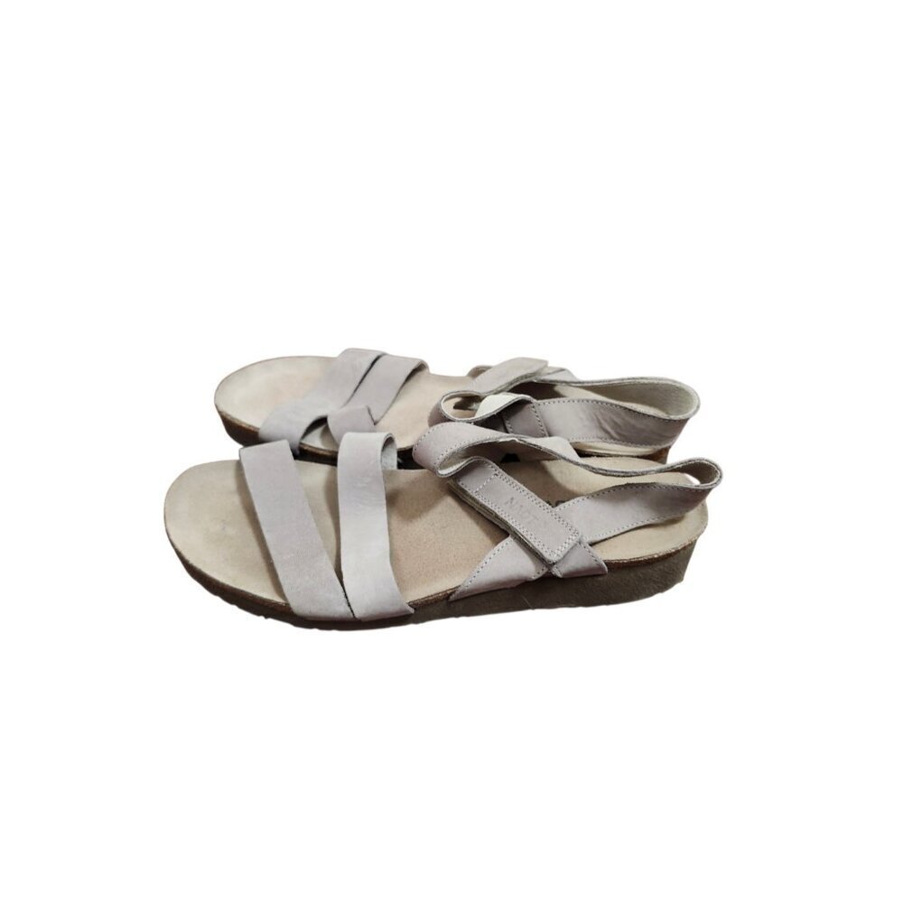 NAOT Kayla Leather Comfort Sandals Beige Taupe Cork Footbed Women EU 41 US 10 - Picture 7 of 14